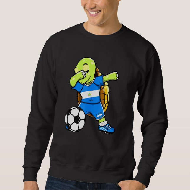 Sweatshirt Dabbing Turtle Nicaragua Fans de football Jersey D (Devant)