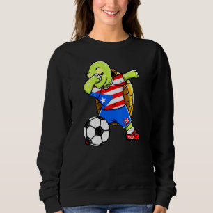 Sweatshirt Dabbing Turtle Porto Rico Soccer Fans Jersey Drape