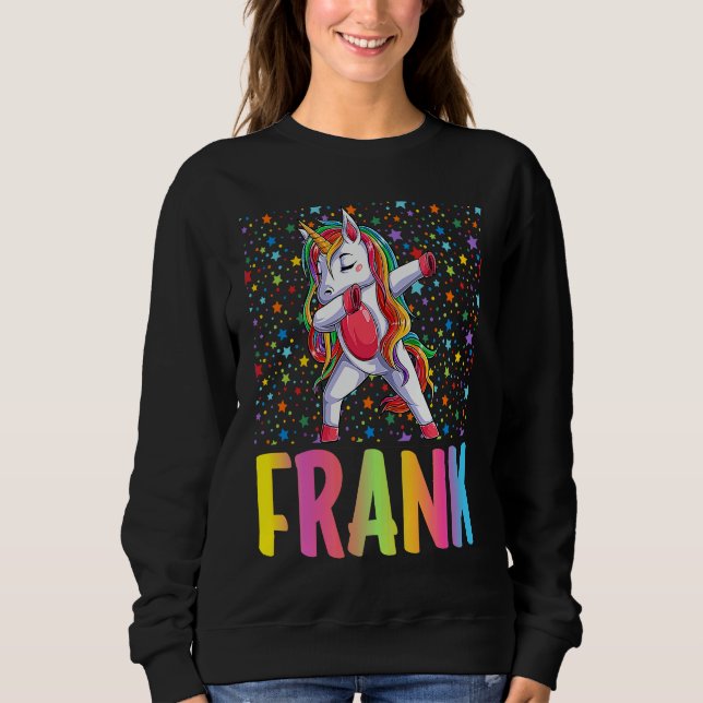 Sweatshirt Dabbing Unicorn Frank (Devant)