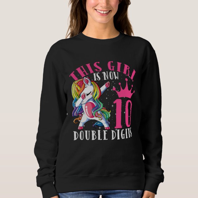 Sweatshirt Dabbing Unicorn  Girls Kids Women Rainbow Unicorns (Devant)