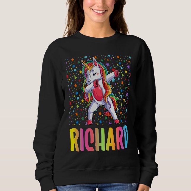 Sweatshirt Dabbing Unicorn Richard (Devant)