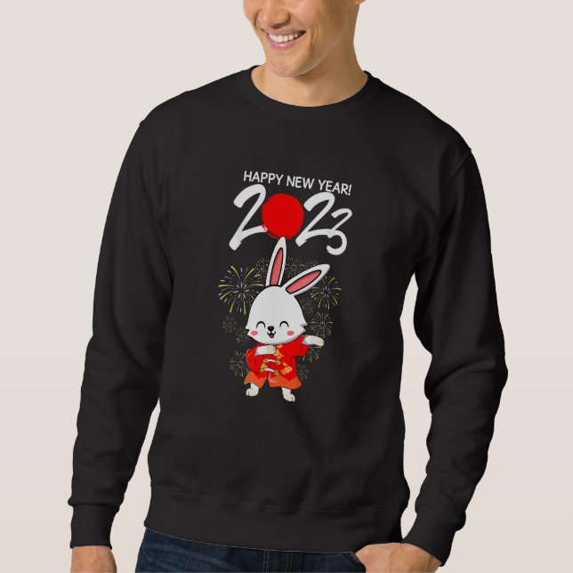 Sweatshirt Dabbing Year Of The Rabbit Happy Chinese New Year  (Devant)