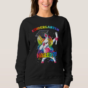 Sweatshirt Dabbings Unicorn Kindergarten L'A Nourri Dernier J