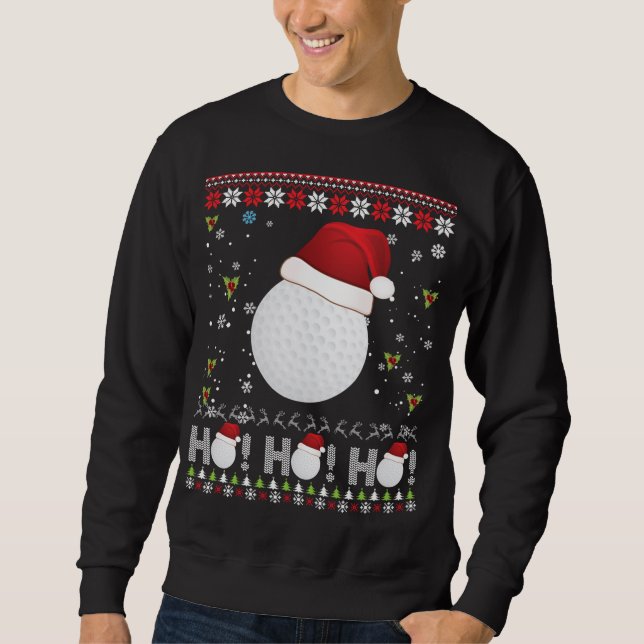 Sweatshirt Dabing Christmas Golf Ho Père Noël Elf Ugly Sweate (Devant)