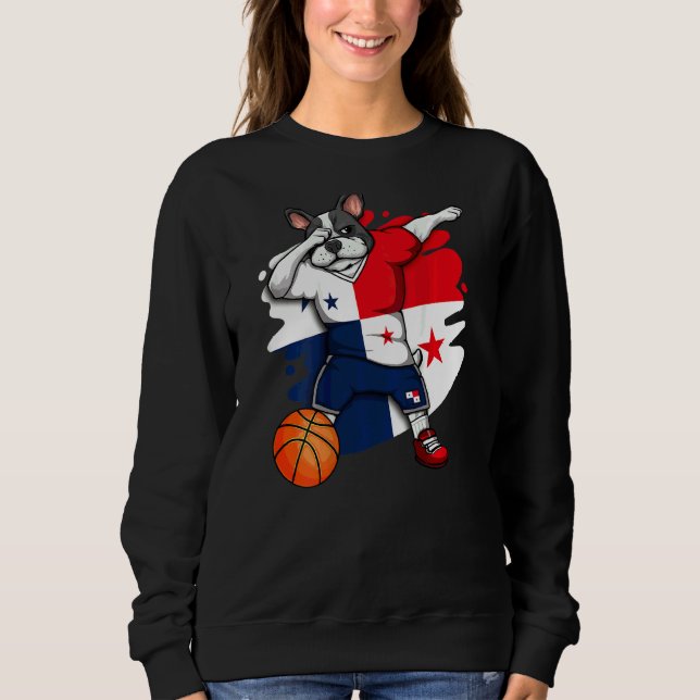 Sweatshirt Dabing French Bulldog Panama Basketball Fan Jerse (Devant)