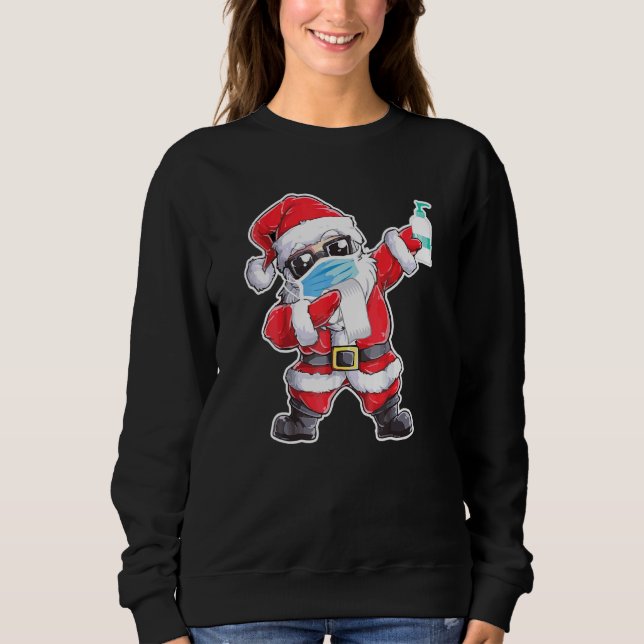 Sweatshirt Dabing Père Noël visage masqué Noël (Devant)