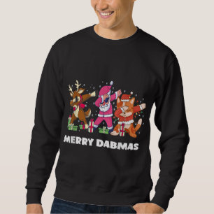 Sweatshirt Dabmas Dabbing Père Noël Chat Rudolph Noël drôle x