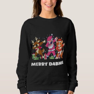 Sweatshirt Dabmas Dabbing Père Noël Chat Rudolph Noël drôle x