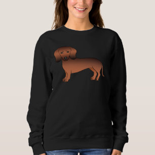 Sweatshirt Dachshund à poil lisse Sable Rouge Chien saucisse 