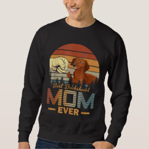 Sweatshirt Dachshund Best Dachshund Maman Jamais Retro Vintag
