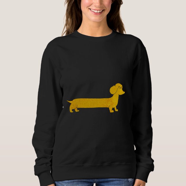 Sweatshirt Dachshund Chien amusant Motif coloré (Devant)