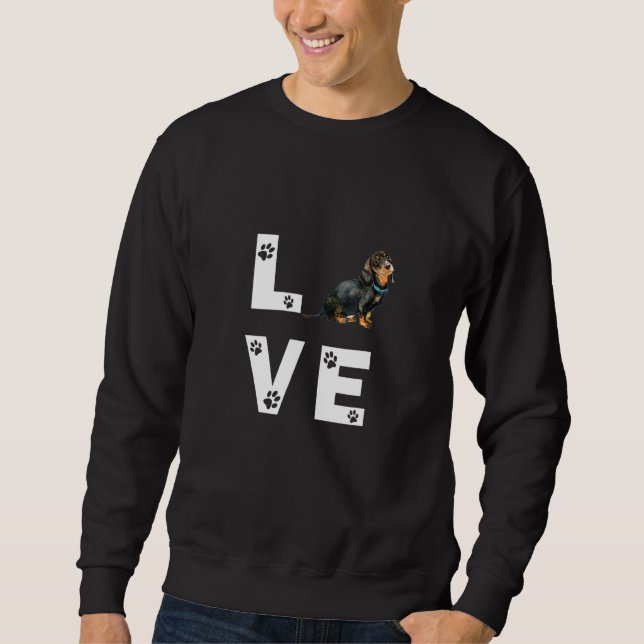 Sweatshirt Dachshund Chien Chien Chiot Amour (Devant)