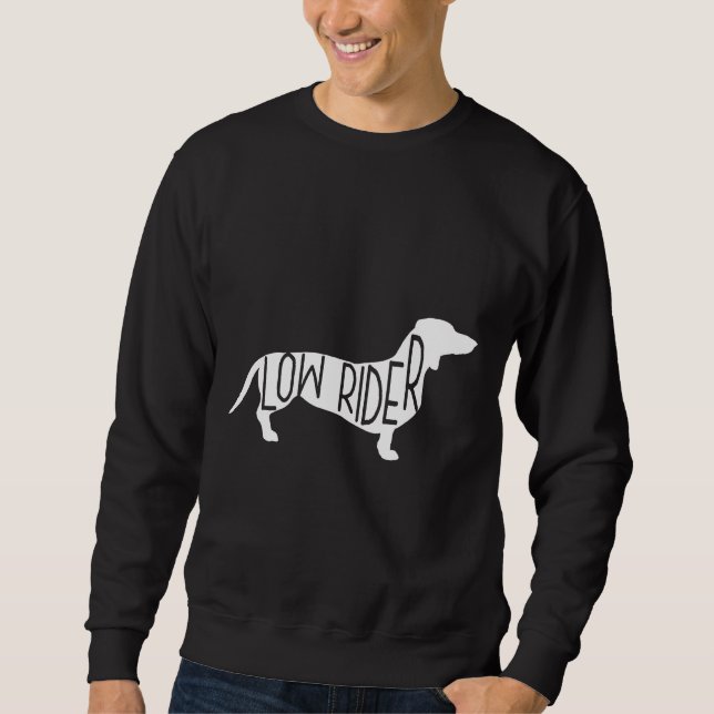 Sweatshirt Dachshund Chien Low Rider (Devant)