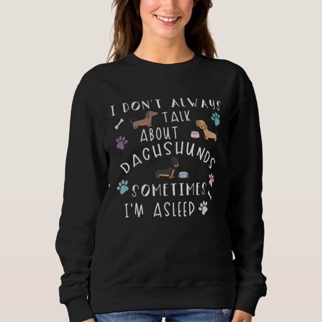 Sweatshirt Dachshund    Cute Dachshund Graphic  Dachshund (Devant)