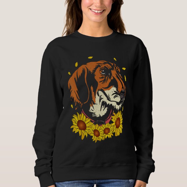 Sweatshirt Dachshund  dachshund sunflowers Dog fans Dog Owner (Devant)