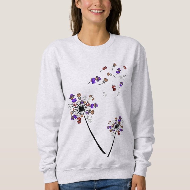Sweatshirt Dachshund Dandelion Fleur Idées Costume Halloween (Devant)