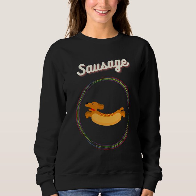 Sweatshirt Dachshund Dans Vintage Retro Saucage Chien Aimer (Devant)