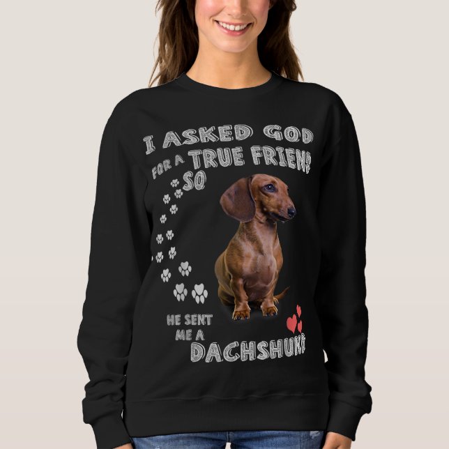 Sweatshirt Dachshund Dit Maman Wiener Papa Weenie Lover Sausa (Devant)