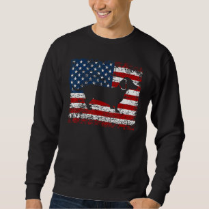 Sweatshirt Dachshund Dog Dachshund Propriétaire du drapeau am