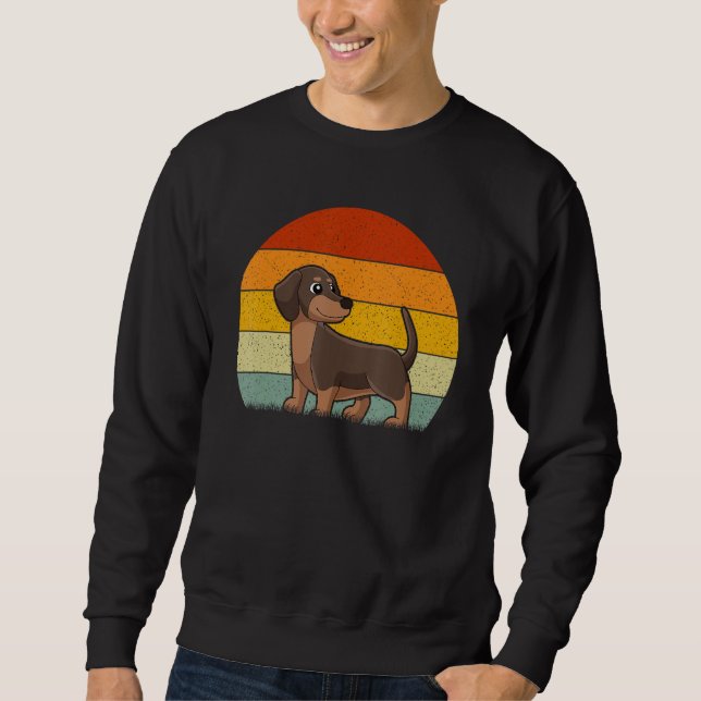 Sweatshirt Dachshund Dog  Retro Style Vintage (Devant)