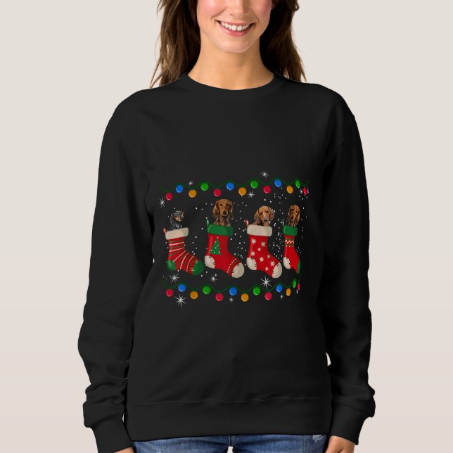 Sweatshirt Dachshund En Chaussettes Amoureux des chiens de No (Devant)