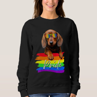 Sweatshirt Dachshund Fierté Féminine Chien Lgbt Gay Les Suppo