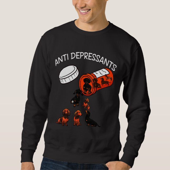 Sweatshirt Dachshund Funny (Devant)
