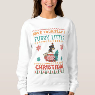 Sweatshirt Dachshund Furry Petit Noël