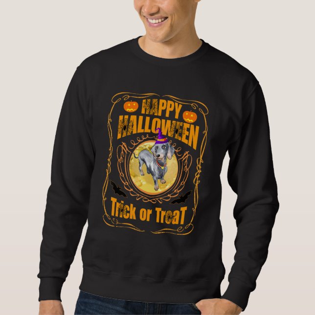 Sweatshirt Dachshund Halloween Parfait Pour Qui Aime Chien (Devant)