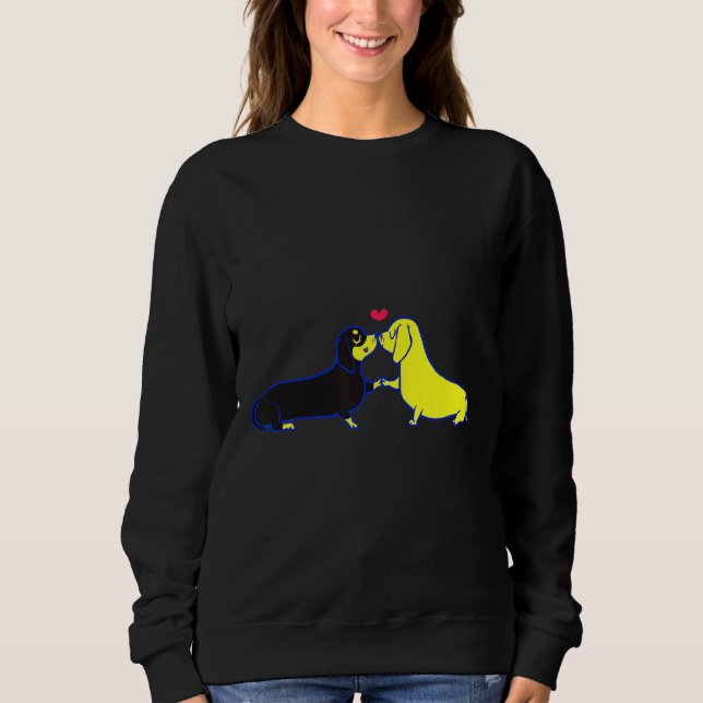 Sweatshirt Dachshund Kisses (Devant)