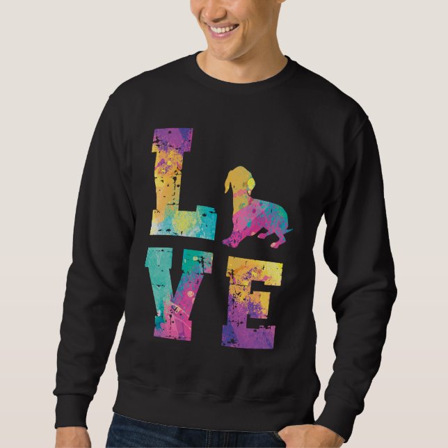 Sweatshirt Dachshund Love (Devant)