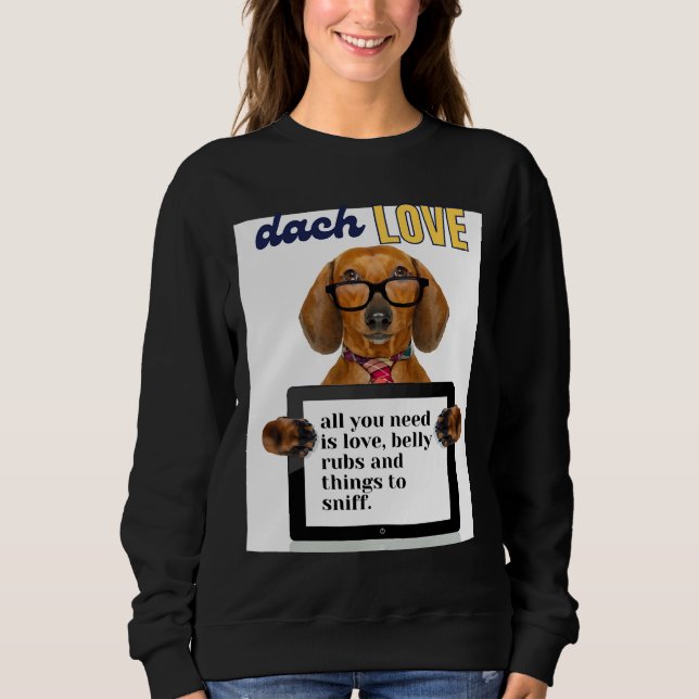 Sweatshirt Dachshund Love 430 (Devant)