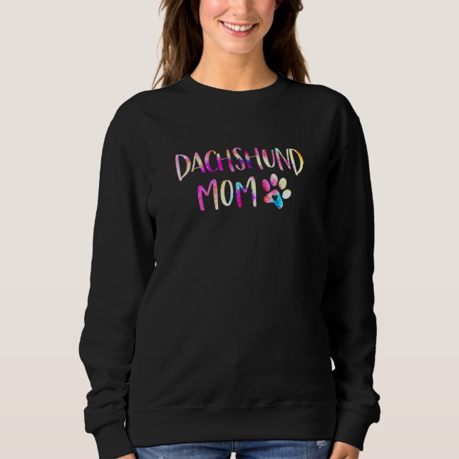 Sweatshirt Dachshund Maman colorée Dachshund Mama Chien Mama (Devant)