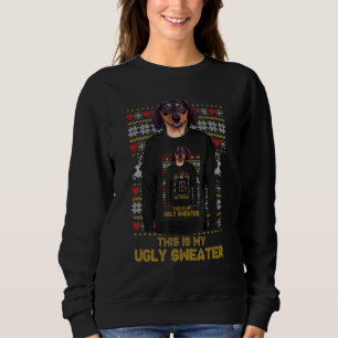 Sweatshirt Dachshund Maman Papa Papa Chien laide Chandail de