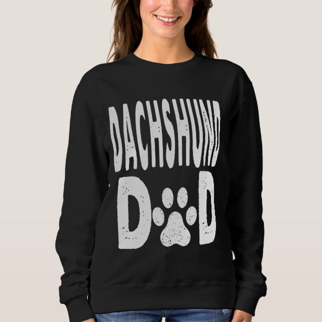 Sweatshirt Dachshund Papa Propriétaire du chien (Devant)