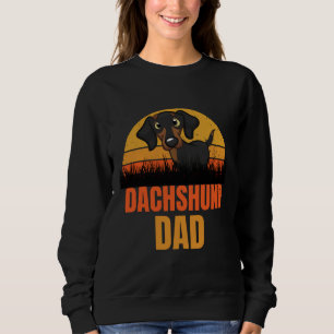 Sweatshirt Dachshund Papa Retro Vitage Pour Pères Dachshund