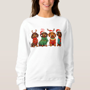 Sweatshirt Dachshund Père Noël