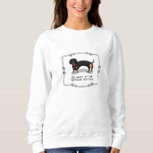 Sweatshirt Dachshund pourri (S noir & tan) mignon chien