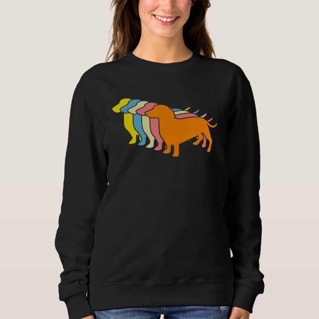 Sweatshirt Dachshund Rétro Dachshunds Dachshund (Devant)