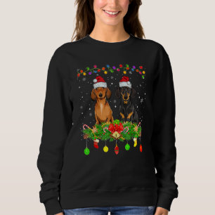 Sweatshirt Dachshund Santa Hat Funny Christmas Pyjama Chien