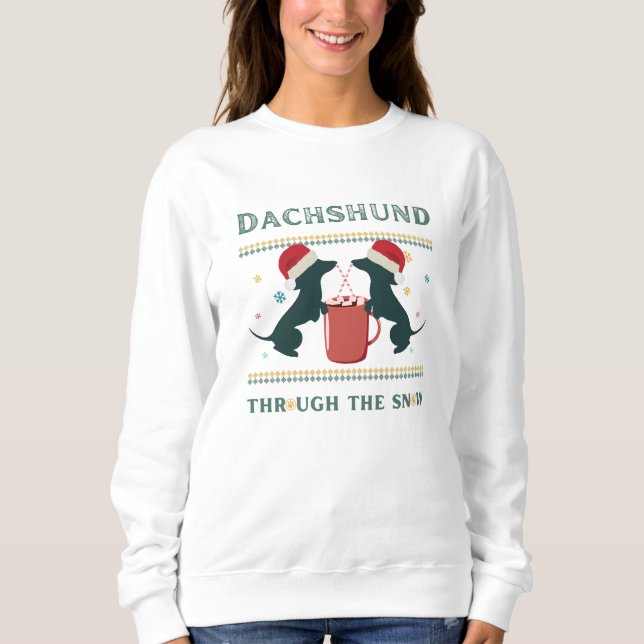 Sweatshirt Dachshund Saucisse Chien maman, Doxie Maman (Devant)