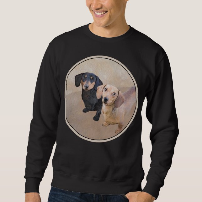 Sweatshirt Dachshund (Smooth) Peinture - Art Chien original (Devant)