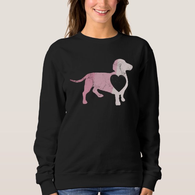 Sweatshirt Dachshund Valentines Day Cupid Love Dog (Devant)