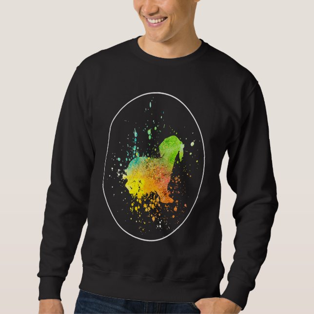 Sweatshirt Dachshund Vintage  1 (Devant)