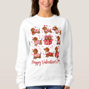 Sweatshirt Dachshunds de la Saint-Valentin