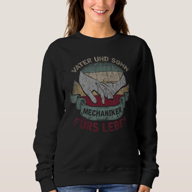 Sweatshirt Dad and Son Mechanic Father Friendship Dad Father  (Devant)