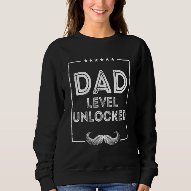 Sweatshirt Dad Level Unlocked Parents Conservative Mom Dad Pr (Devant)