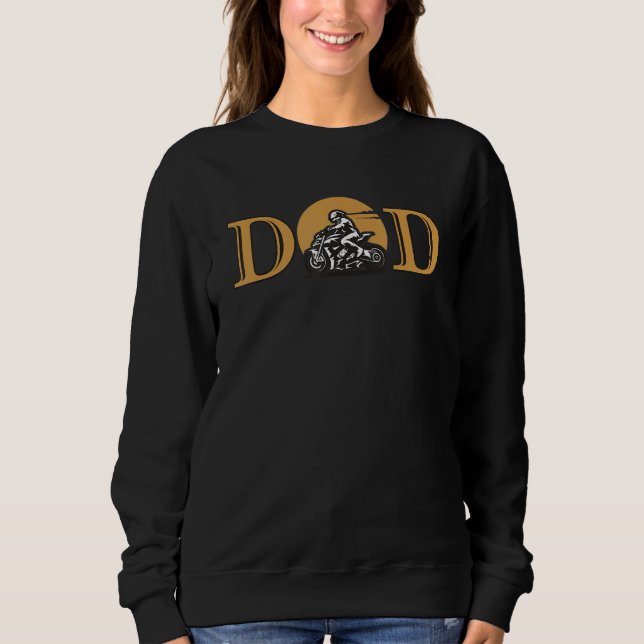 Sweatshirt Dad Motorcycle Rider Retro Fathers Day (Devant)