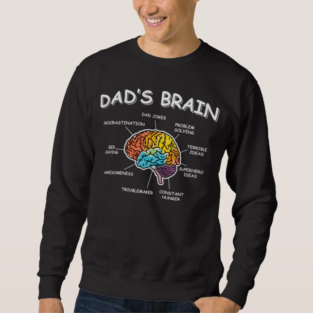 Sweatshirt Dad s Brain Multitasking Daddy Father s Day Pride  (Devant)