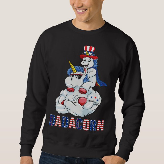 Sweatshirt Dadacorn  4th Of July 2021 USA Flag Boys Kids Teen (Devant)